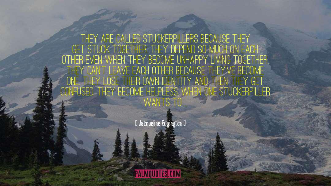 Jacqueline Edgington Quotes: They are called stuckerpillers because