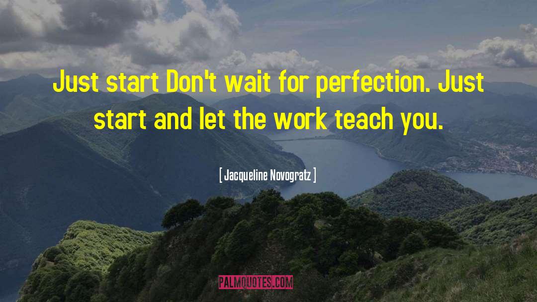Jacqueline Novogratz Quotes: Just start Don't wait for