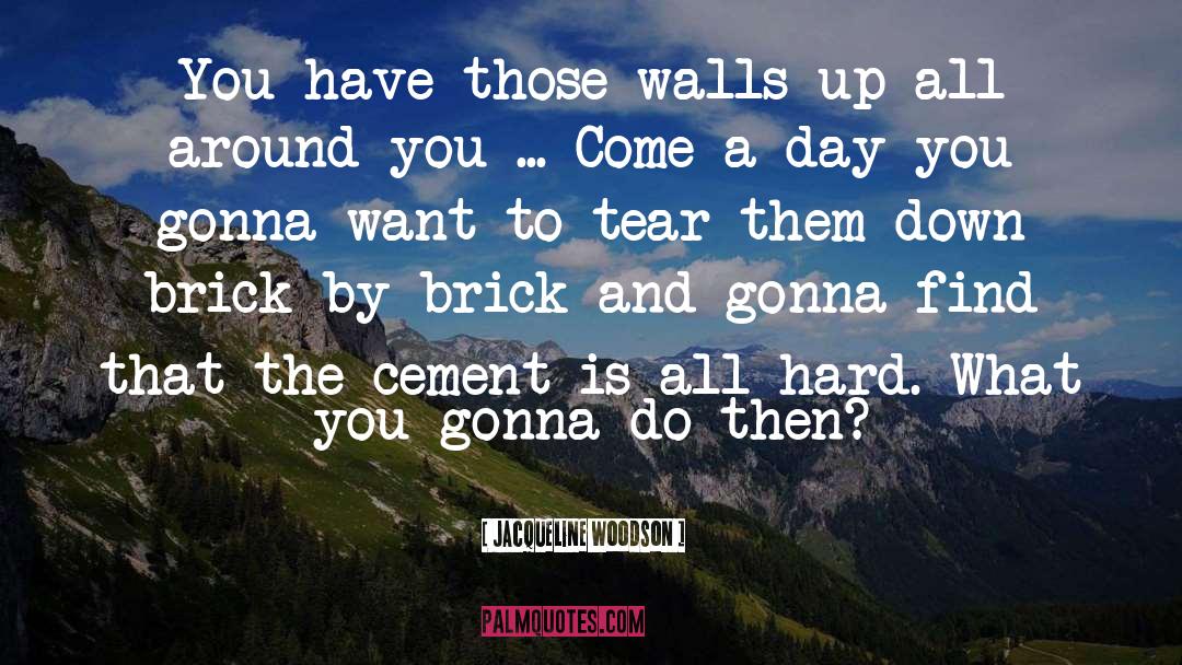 Jacqueline Woodson Quotes: You have those walls up