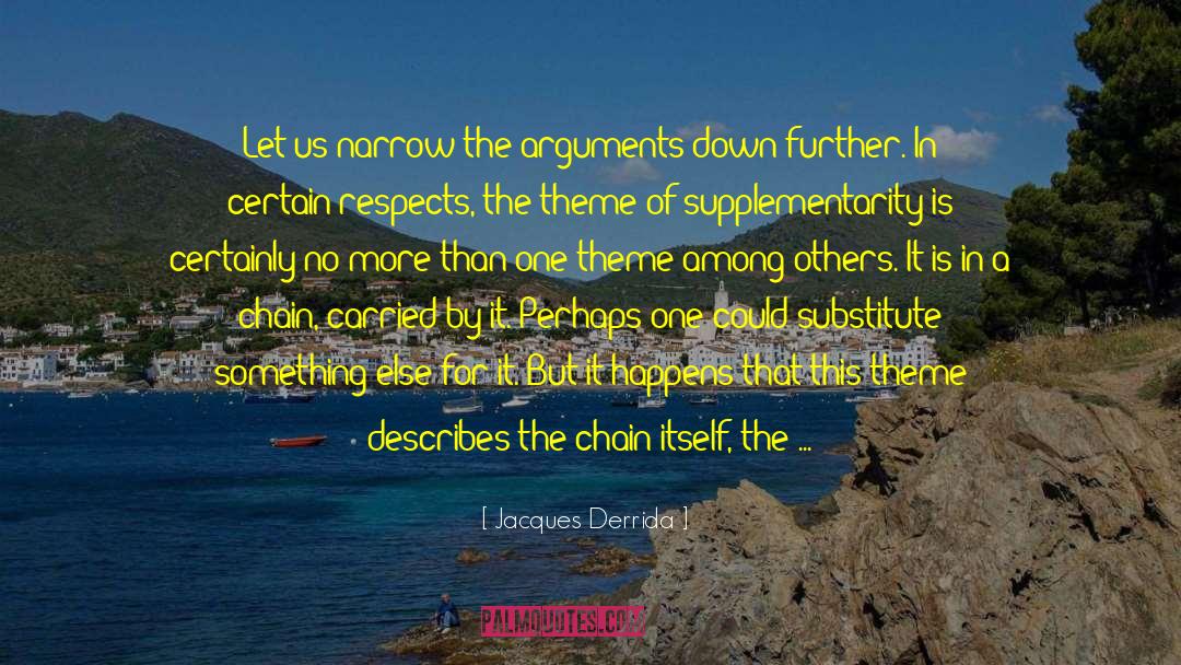 Jacques Derrida Quotes: Let us narrow the arguments