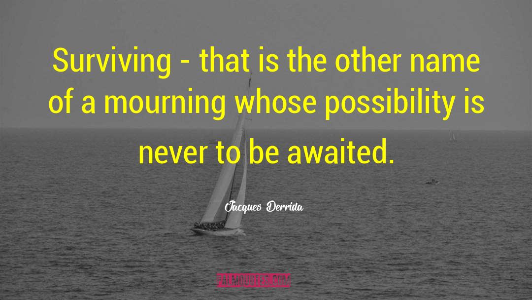 Jacques Derrida Quotes: Surviving - that is the