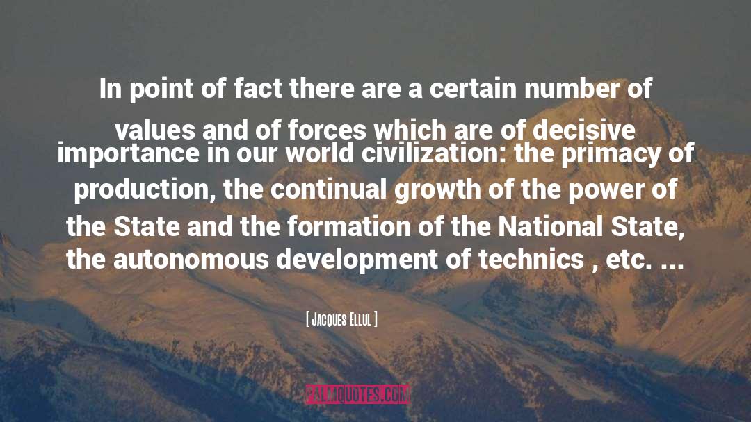 Jacques Ellul Quotes: In point of fact there