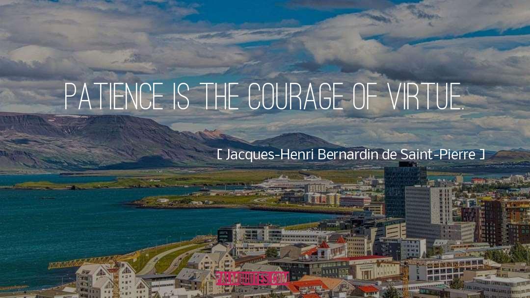 Jacques-Henri Bernardin De Saint-Pierre Quotes: Patience is the courage of