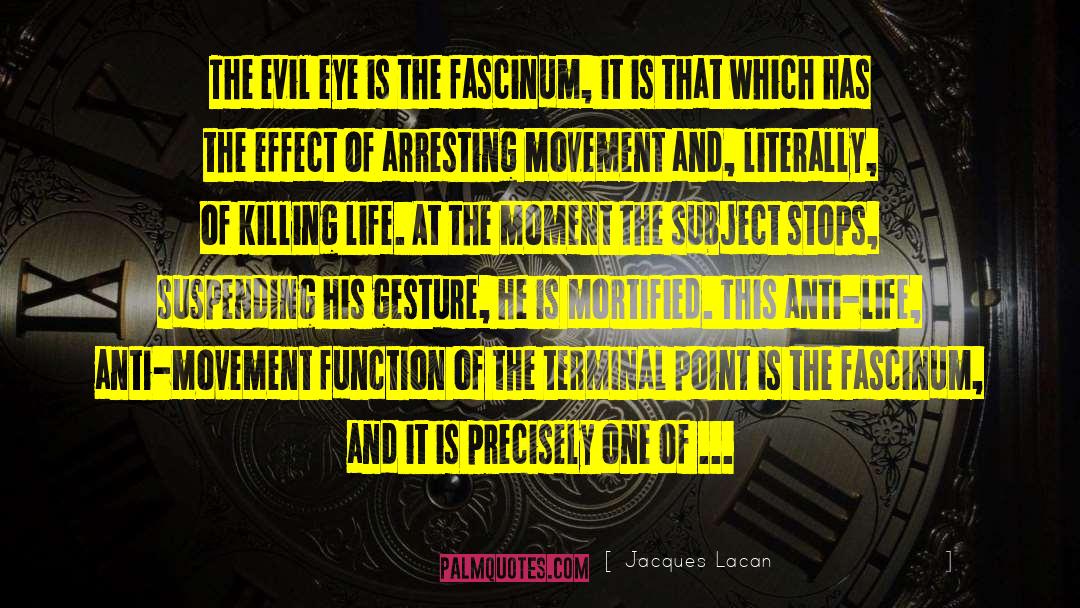 Jacques Lacan Quotes: The evil eye is the