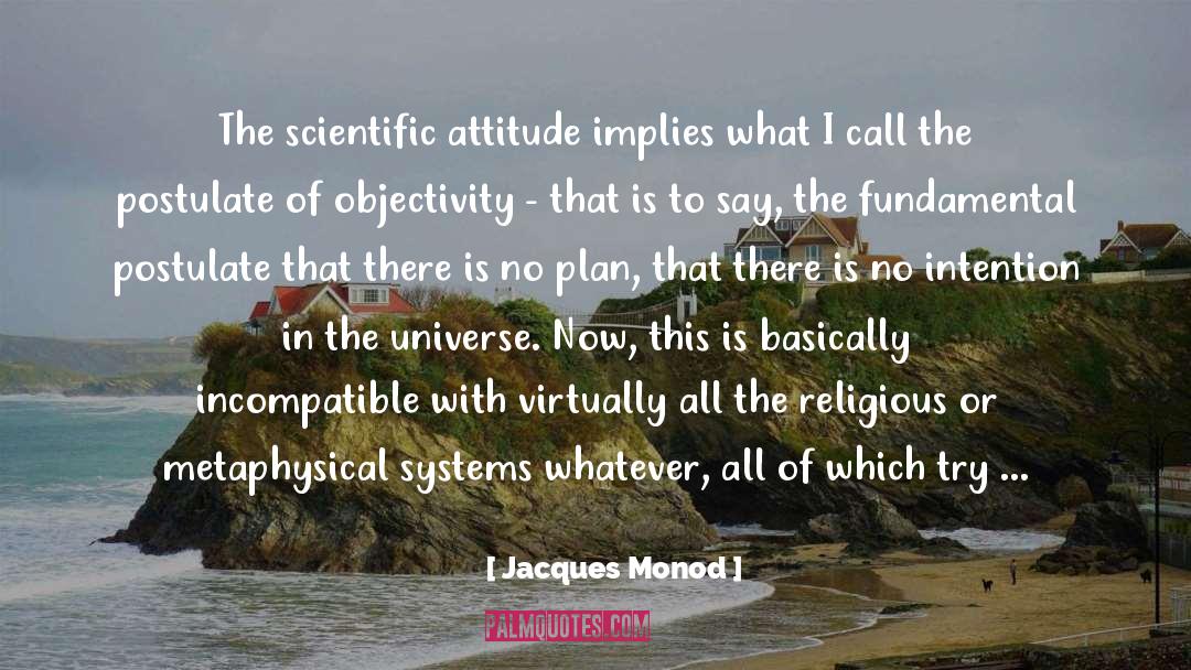 Jacques Monod Quotes: The scientific attitude implies what