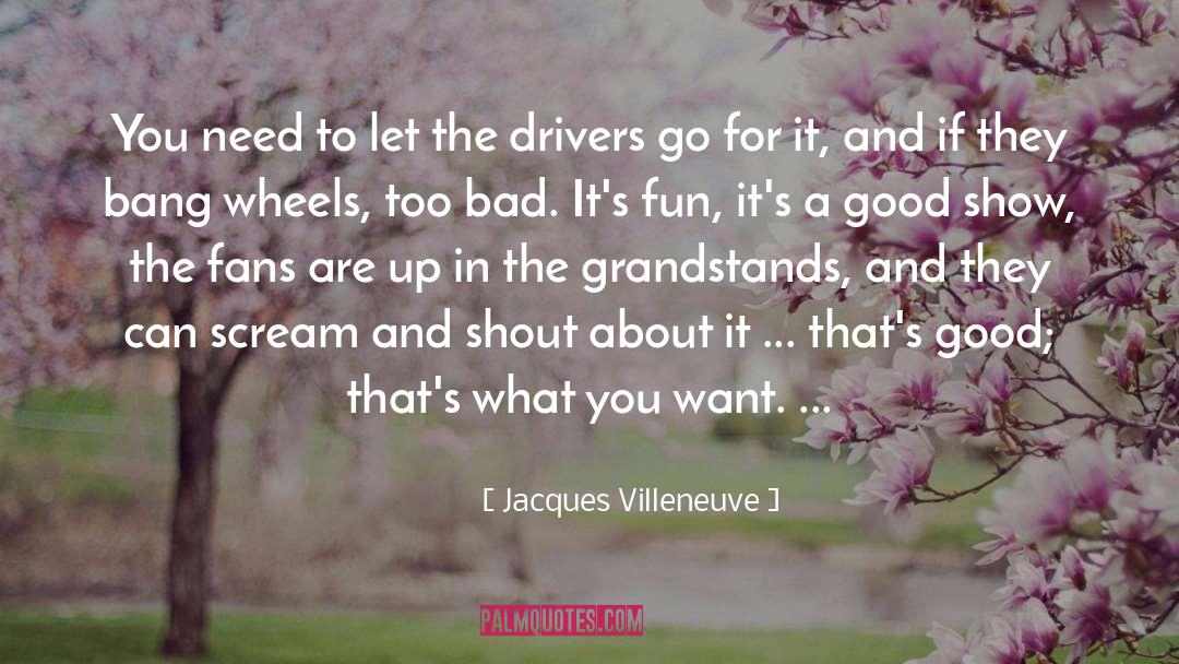 Jacques Villeneuve Quotes: You need to let the