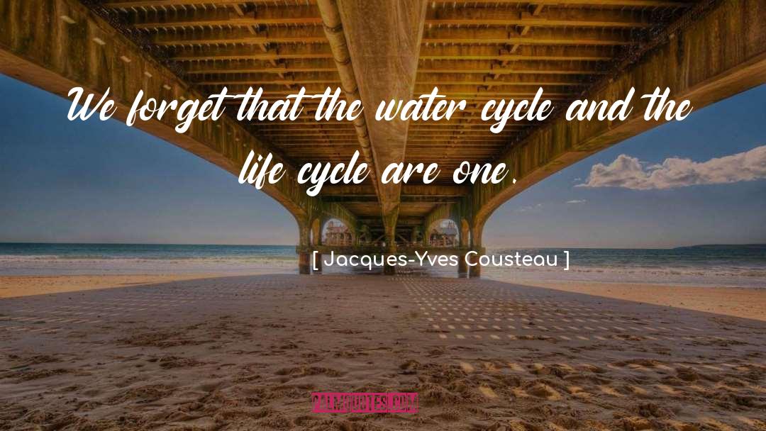 Jacques-Yves Cousteau Quotes: We forget that the water