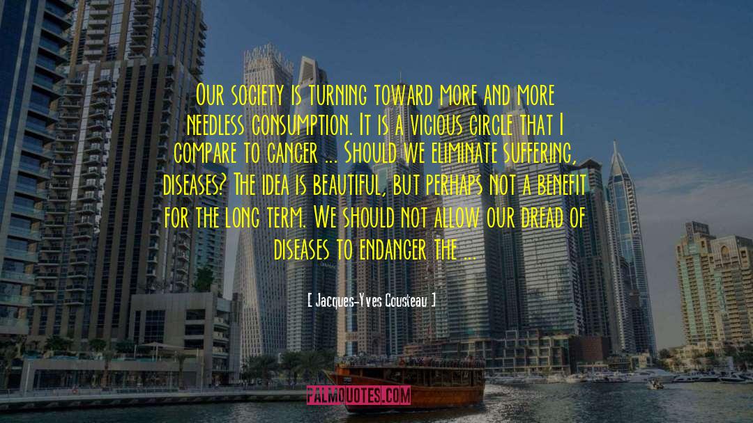 Jacques-Yves Cousteau Quotes: Our society is turning toward