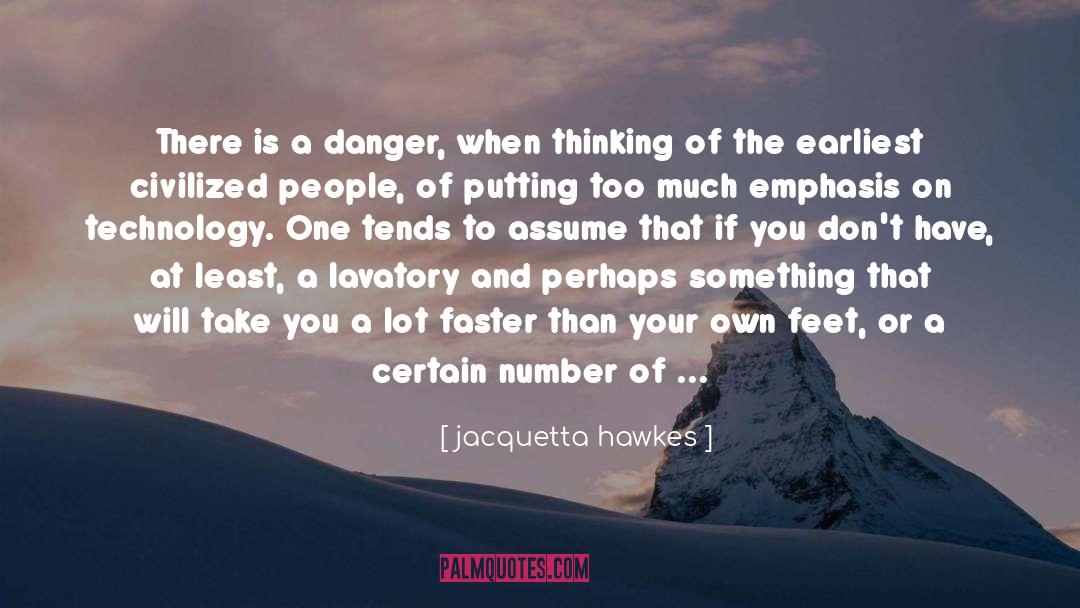 Jacquetta Hawkes Quotes: There is a danger, when