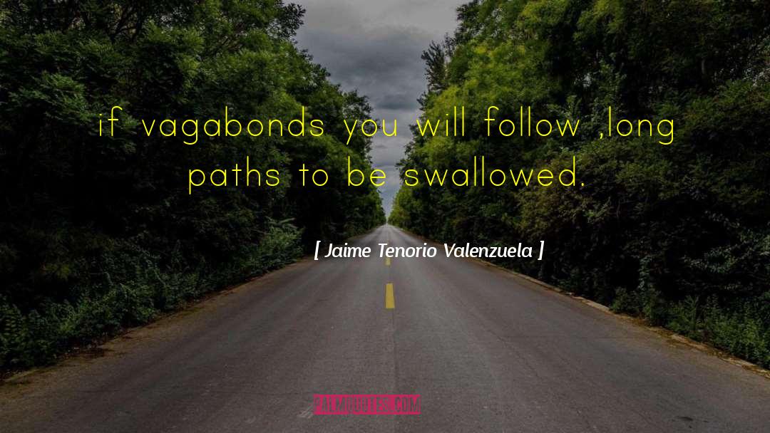 Jaime Tenorio Valenzuela Quotes: if vagabonds you will follow