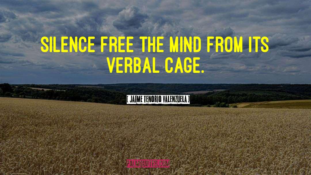 Jaime Tenorio Valenzuela Quotes: Silence free the mind from