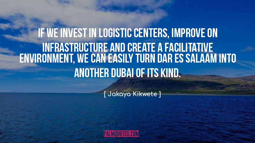 Jakaya Kikwete Quotes: If we invest in logistic