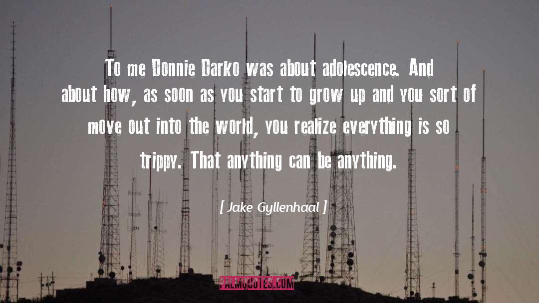 Jake Gyllenhaal Quotes: To me Donnie Darko was