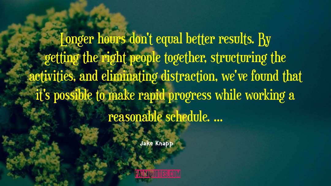 Jake Knapp Quotes: Longer hours don't equal better