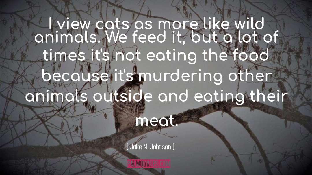 Jake M. Johnson Quotes: I view cats as more