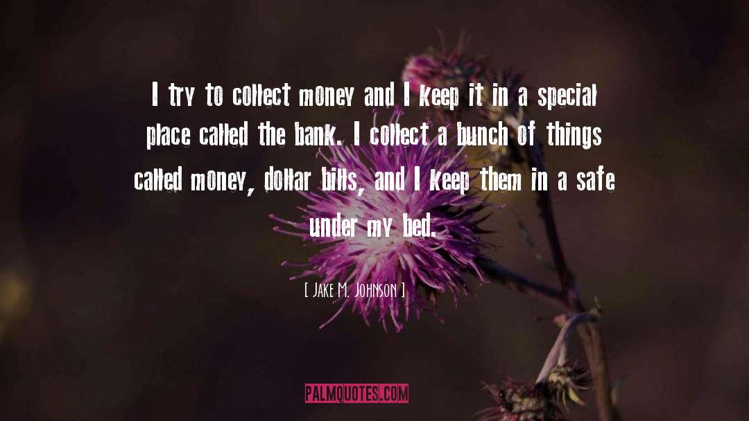 Jake M. Johnson Quotes: I try to collect money