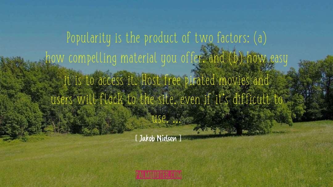 Jakob Nielsen Quotes: Popularity is the product of
