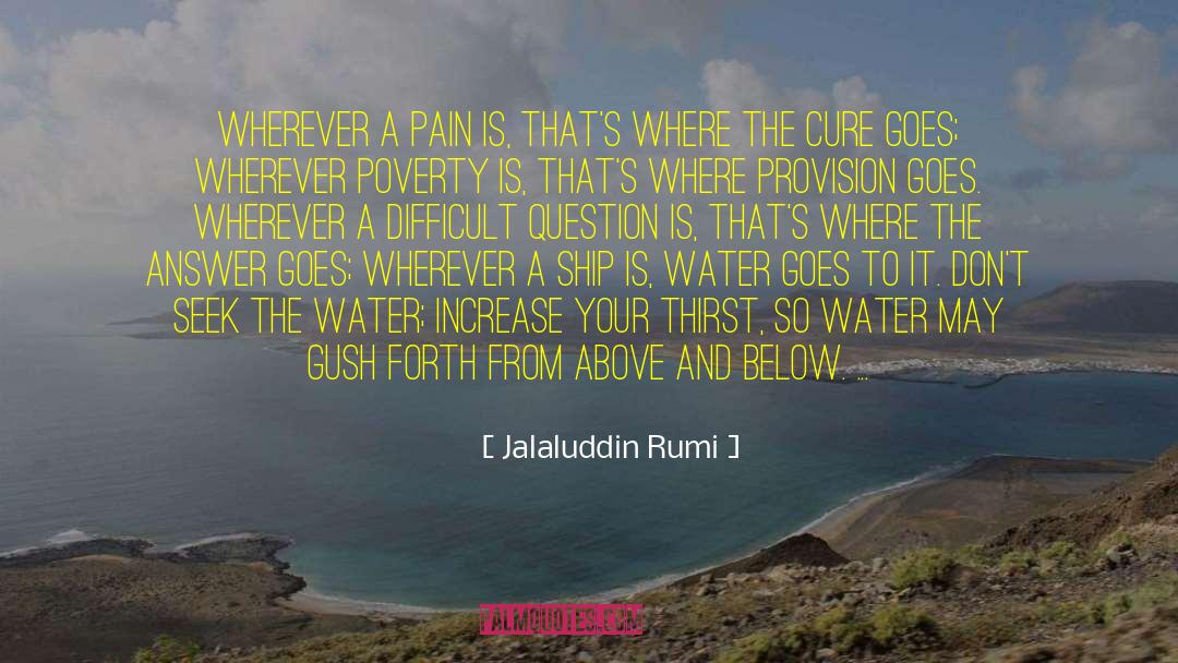 Jalaluddin Rumi Quotes: Wherever a pain is, that's