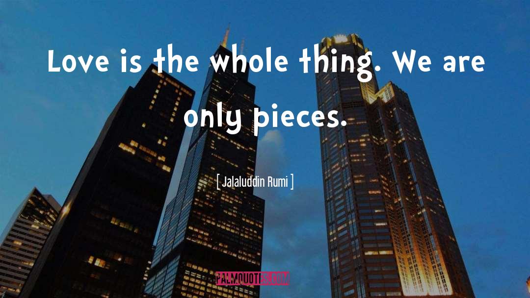 Jalaluddin Rumi Quotes: Love is the whole thing.<br