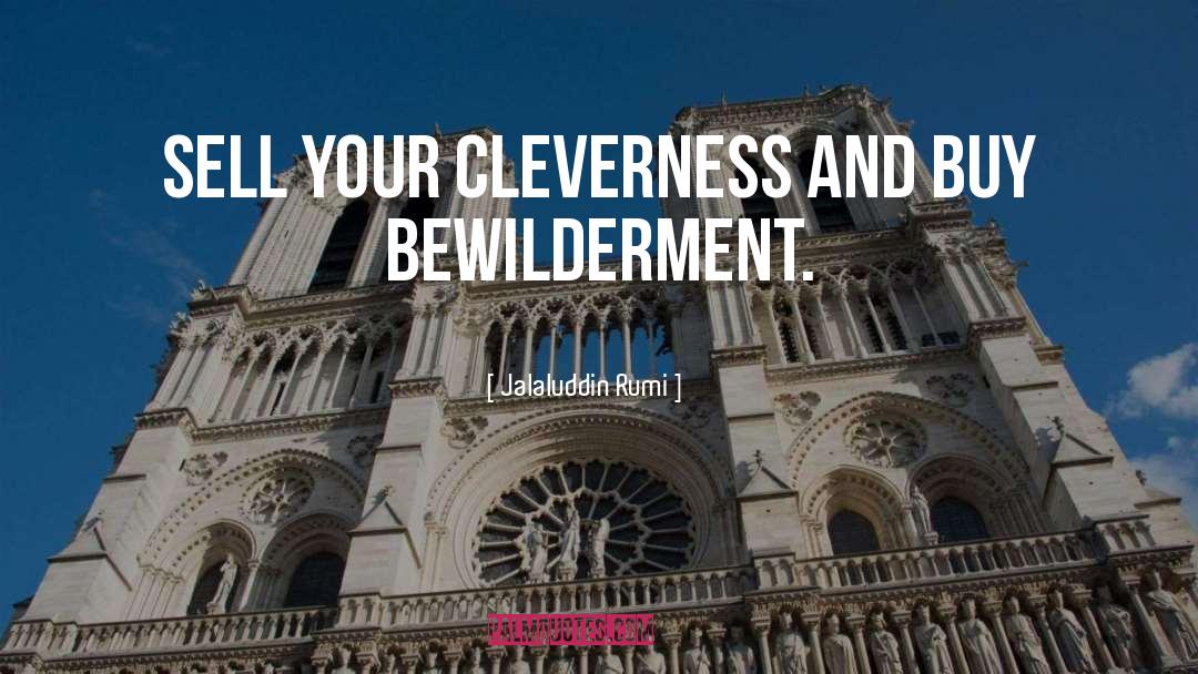 Jalaluddin Rumi Quotes: Sell your cleverness and buy