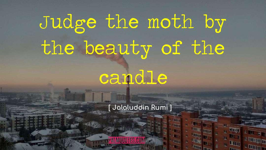 Jalaluddin Rumi Quotes: Judge the moth by the