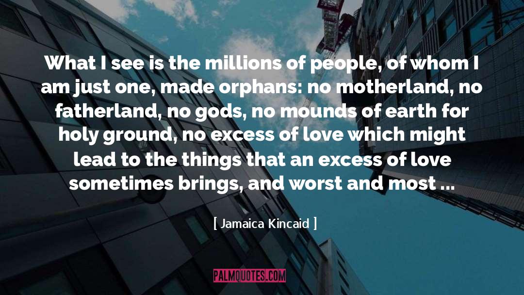 Jamaica Kincaid Quotes: What I see is the