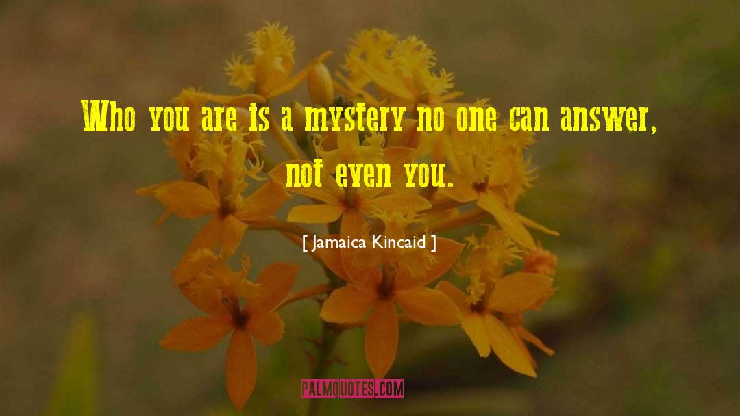 Jamaica Kincaid Quotes: Who you are is a