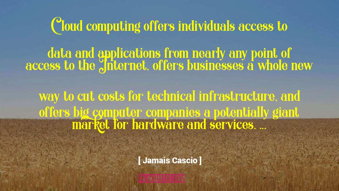Jamais Cascio Quotes: Cloud computing offers individuals access