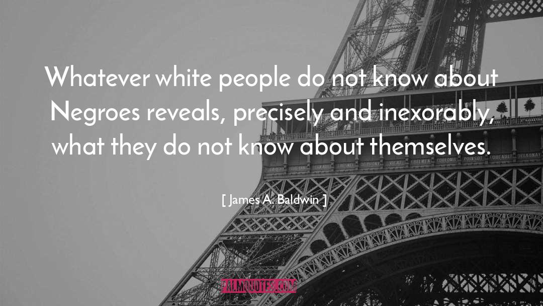 James A. Baldwin Quotes: Whatever white people do not