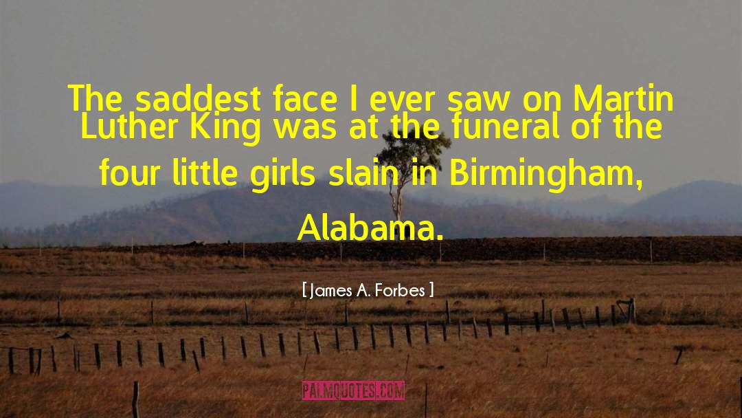 James A. Forbes Quotes: The saddest face I ever