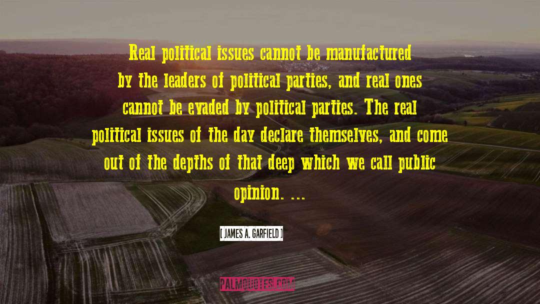 James A. Garfield Quotes: Real political issues cannot be