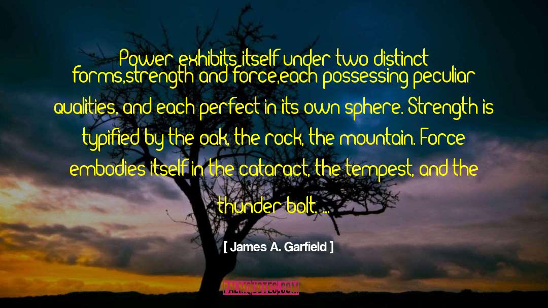 James A. Garfield Quotes: Power exhibits itself under two