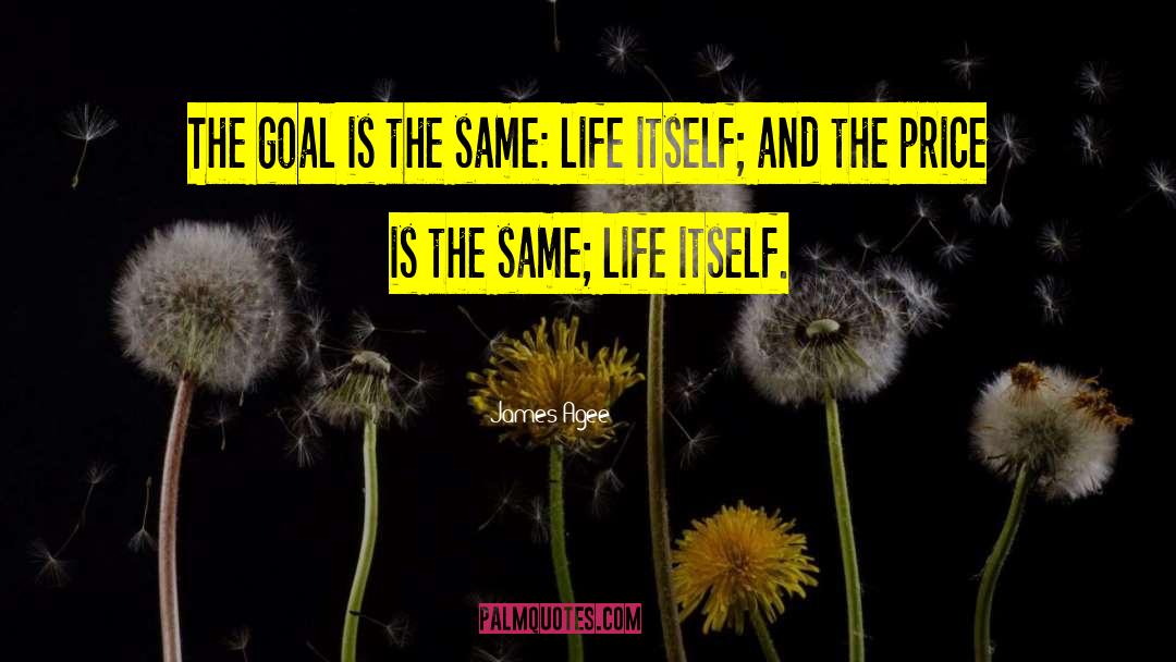 James Agee Quotes: The goal is the same: