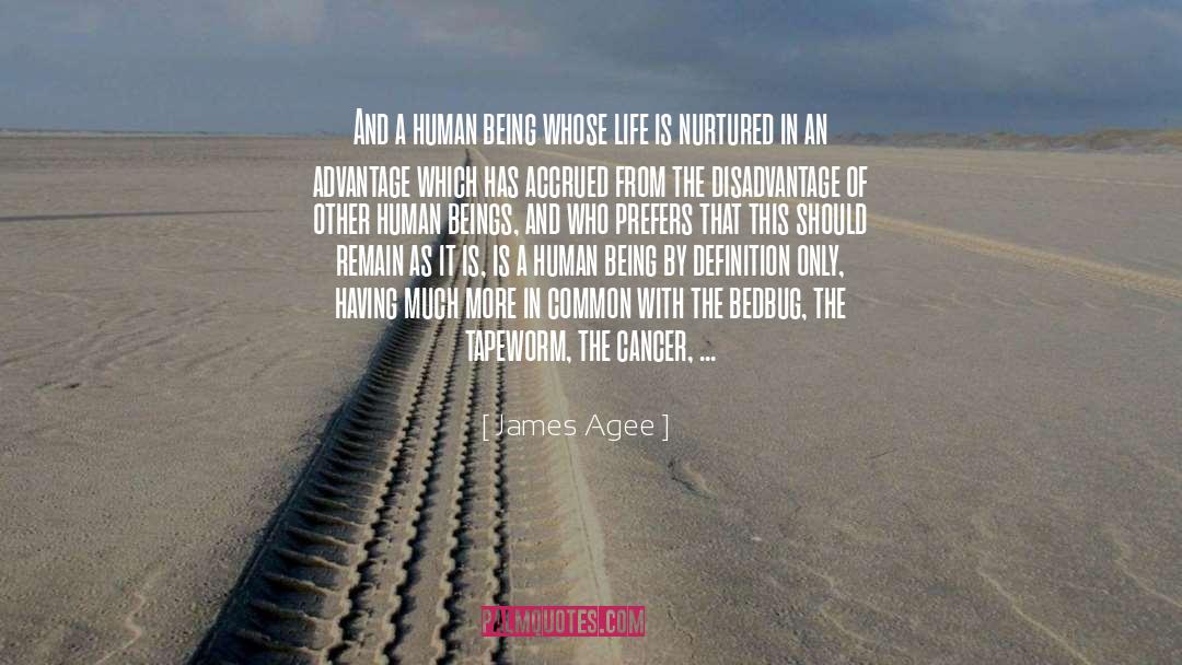James Agee Quotes: And a human being whose