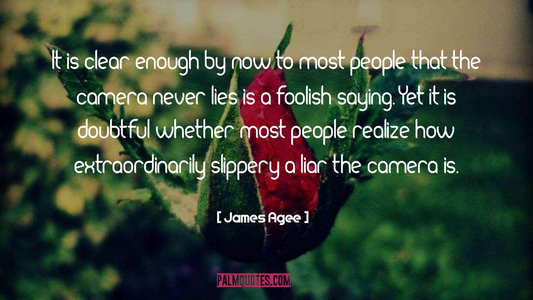 James Agee Quotes: It is clear enough by