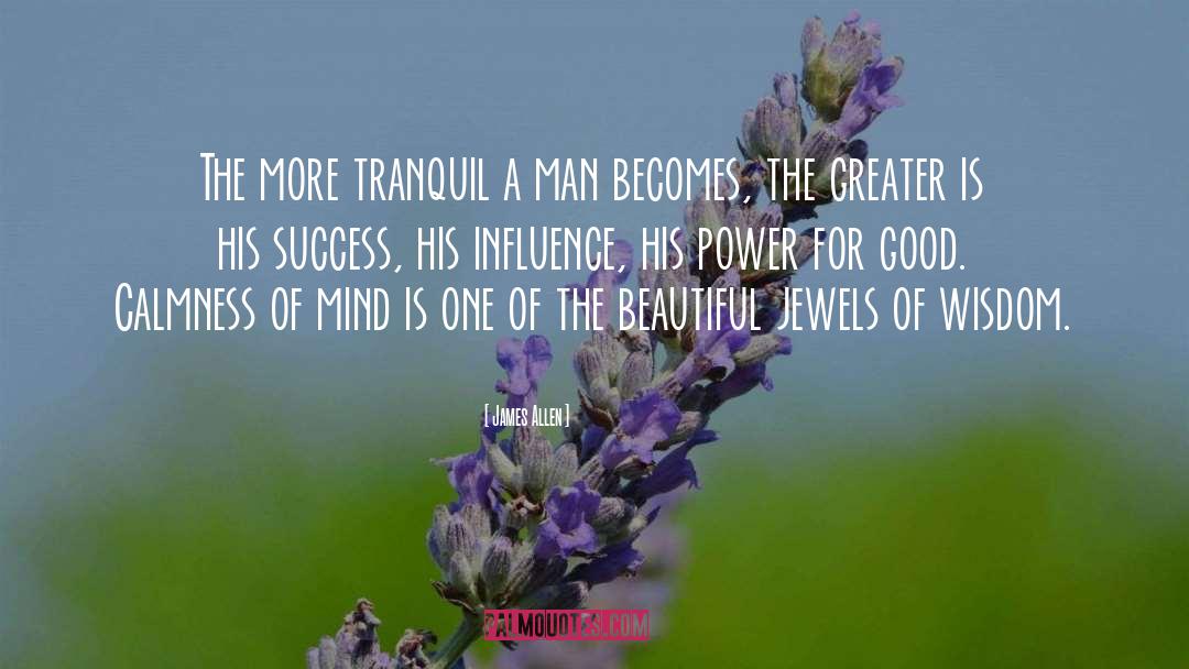 James Allen Quotes: The more tranquil a man