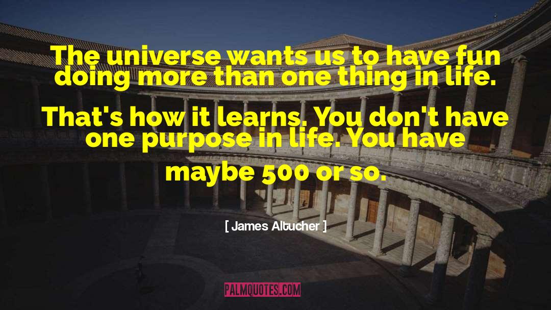 James Altucher Quotes: The universe wants us to
