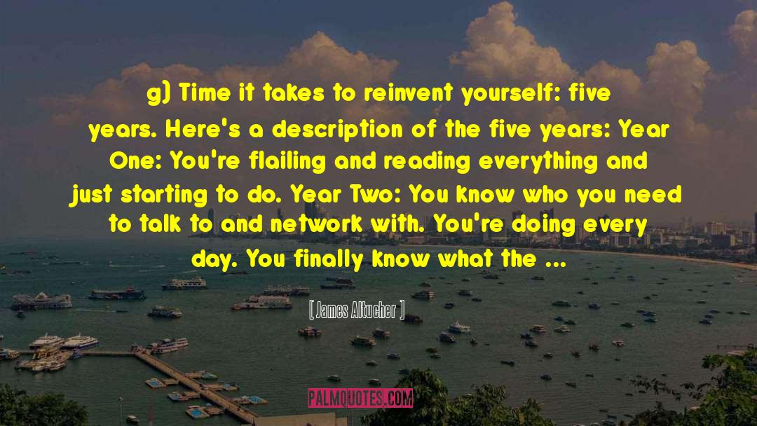 James Altucher Quotes: g) Time it takes to