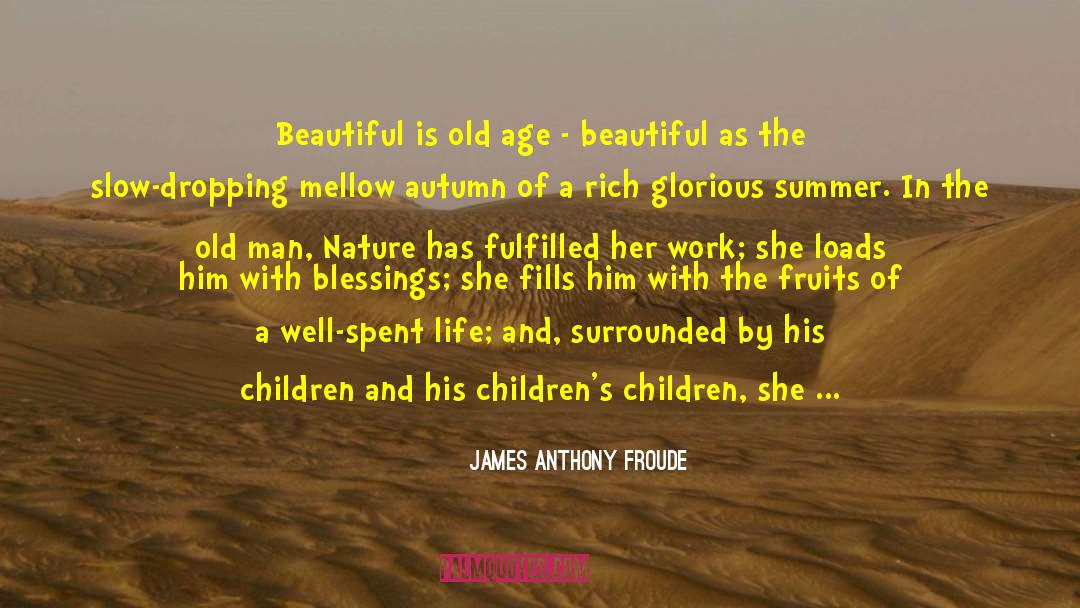 James Anthony Froude Quotes: Beautiful is old age -