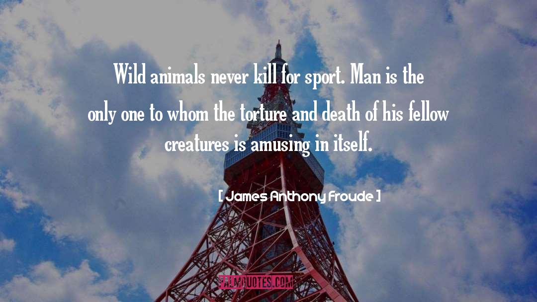 James Anthony Froude Quotes: Wild animals never kill for