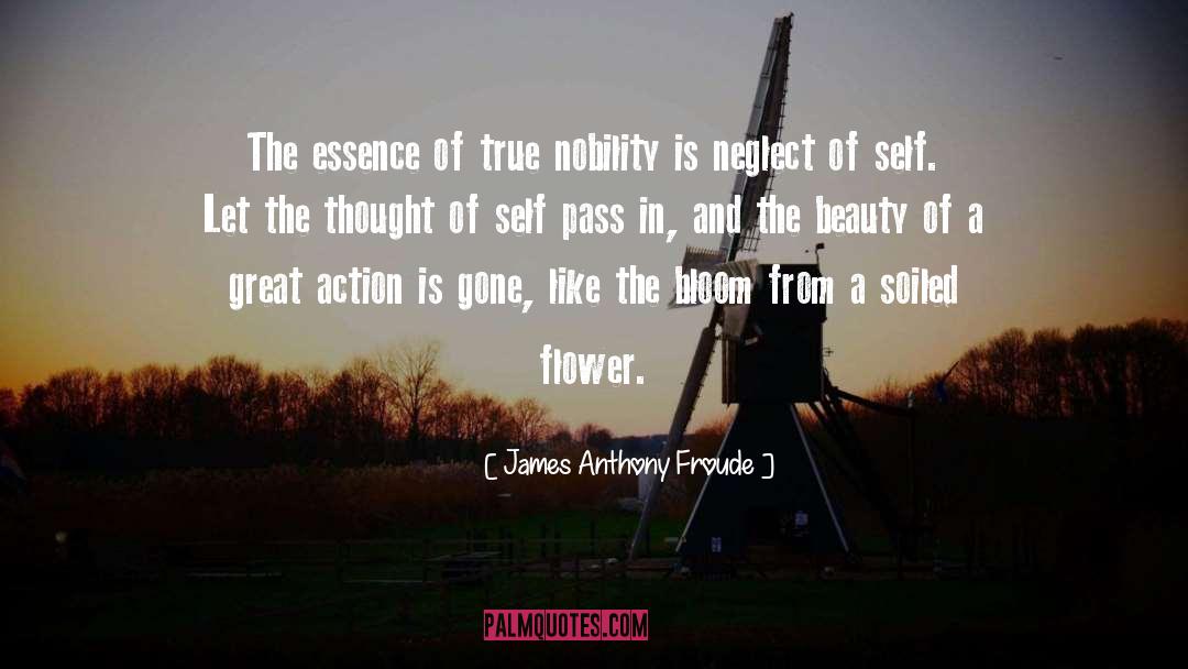 James Anthony Froude Quotes: The essence of true nobility