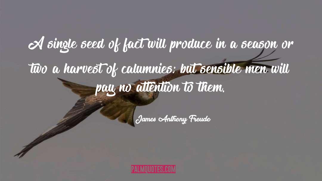 James Anthony Froude Quotes: A single seed of fact