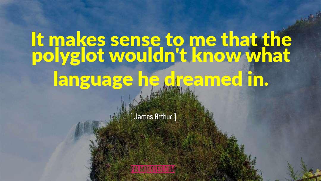 James Arthur Quotes: It makes sense to me