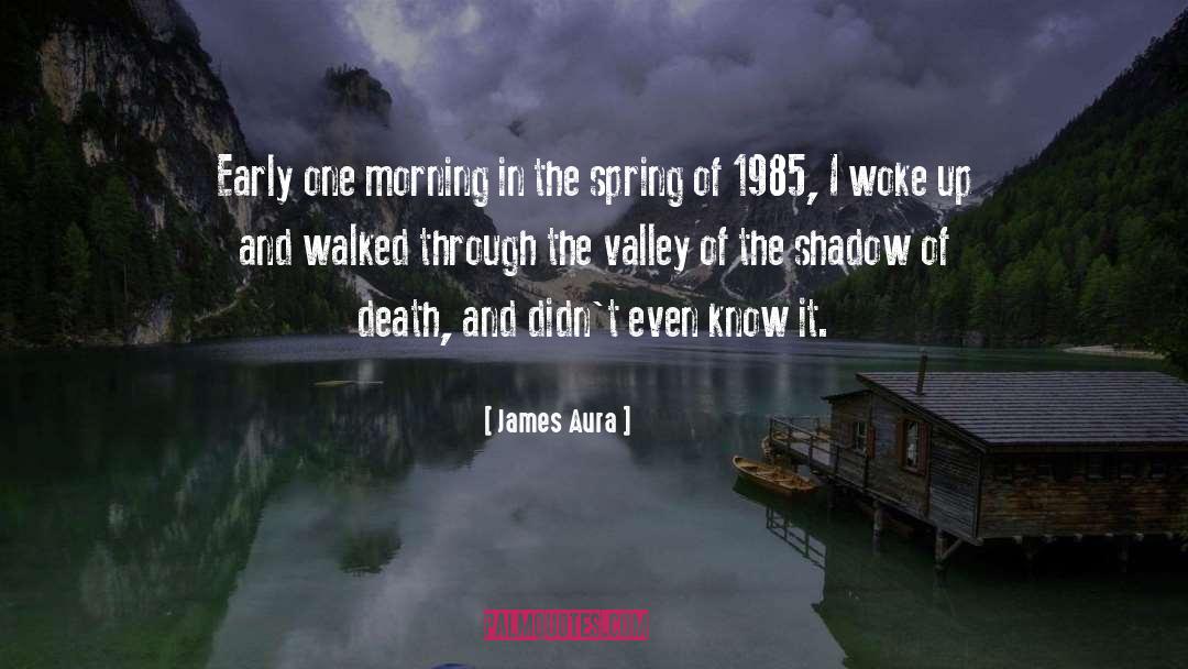 James Aura Quotes: Early one morning in the