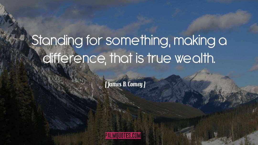 James B. Comey Quotes: Standing for something, making a