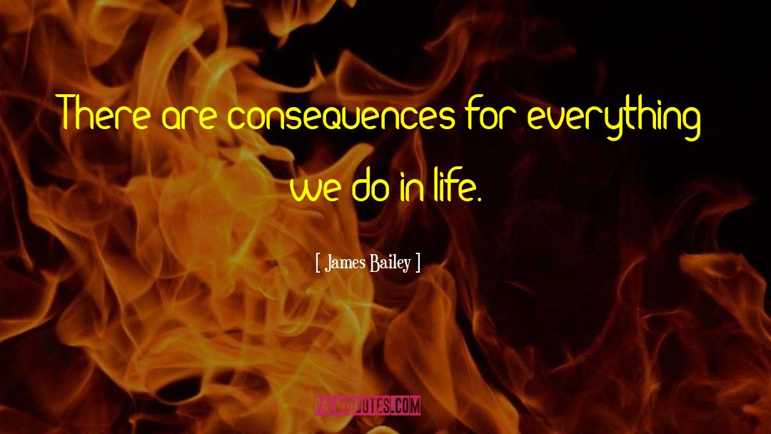 James Bailey Quotes: There are consequences for everything