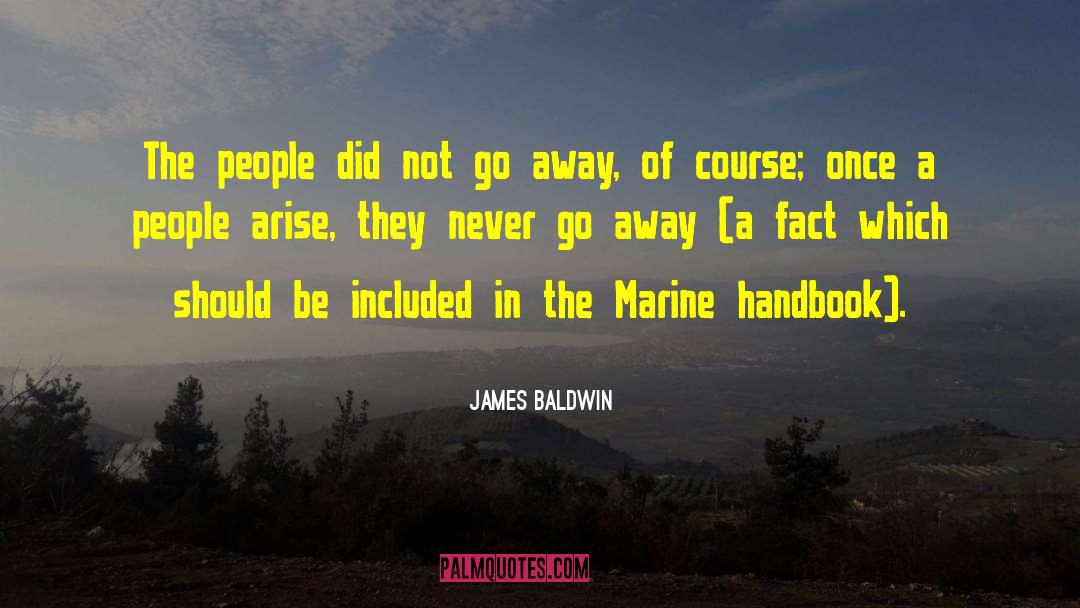 James Baldwin Quotes: The people did not go