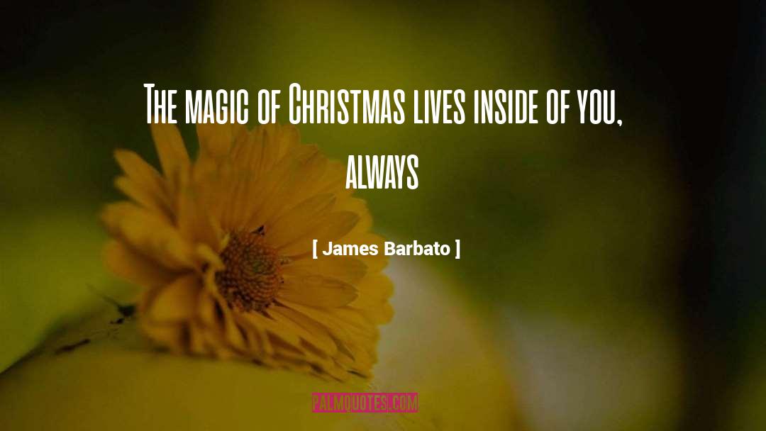 James Barbato Quotes: The magic of Christmas lives