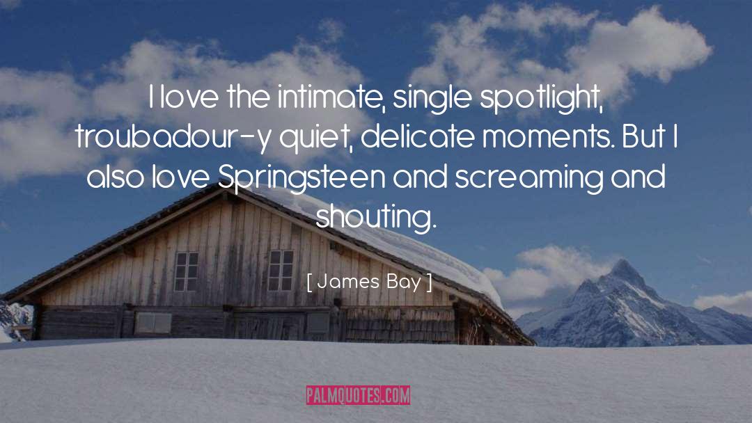 James Bay Quotes: I love the intimate, single