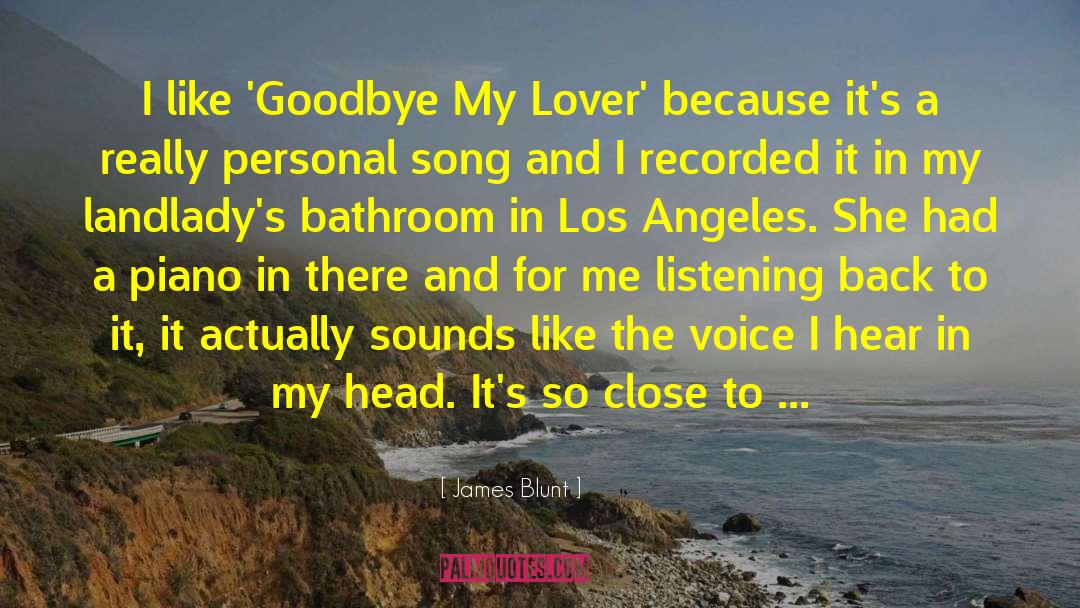 James Blunt Quotes: I like 'Goodbye My Lover'